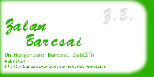 zalan barcsai business card